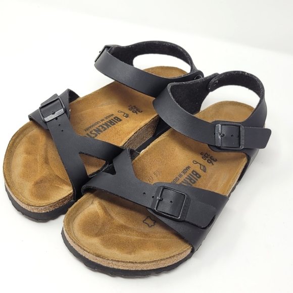 Birkenstock Shoes - Birkenstock Rio Black Birko-flor Sandals Shoes Women's 5.5/European 36